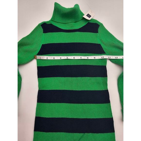 GapKids Girl's 6/7 Green and Navy Blue Turtleneck NWT and Polkadot Sweater GUC - Picture 16 of 16